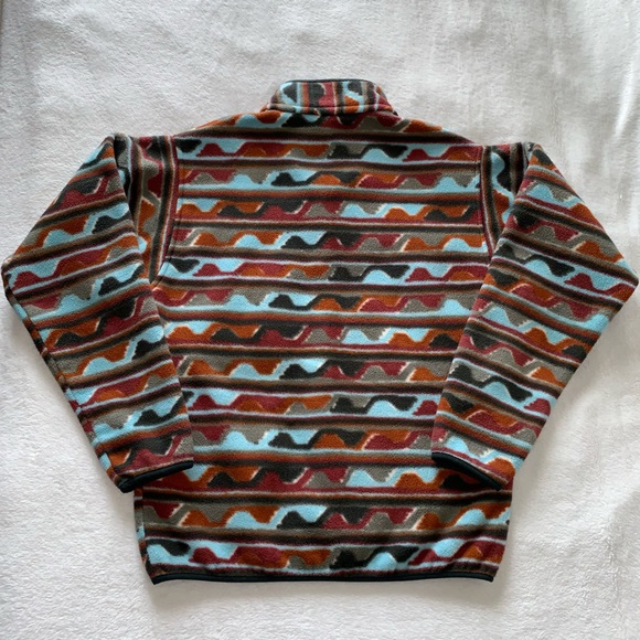 Patagonia Synchilla Delta Cider Red Aztec Size M - Picture 2 of 6
